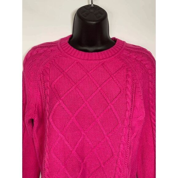 GAP Cable Knit Hot Pink Sweater - Picture 2 of 9